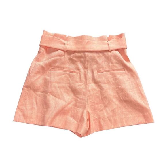 Veronica Beard Ashford Linen Short in Heathered Bright Coral NWT Size 8 - Picture 7 of 8